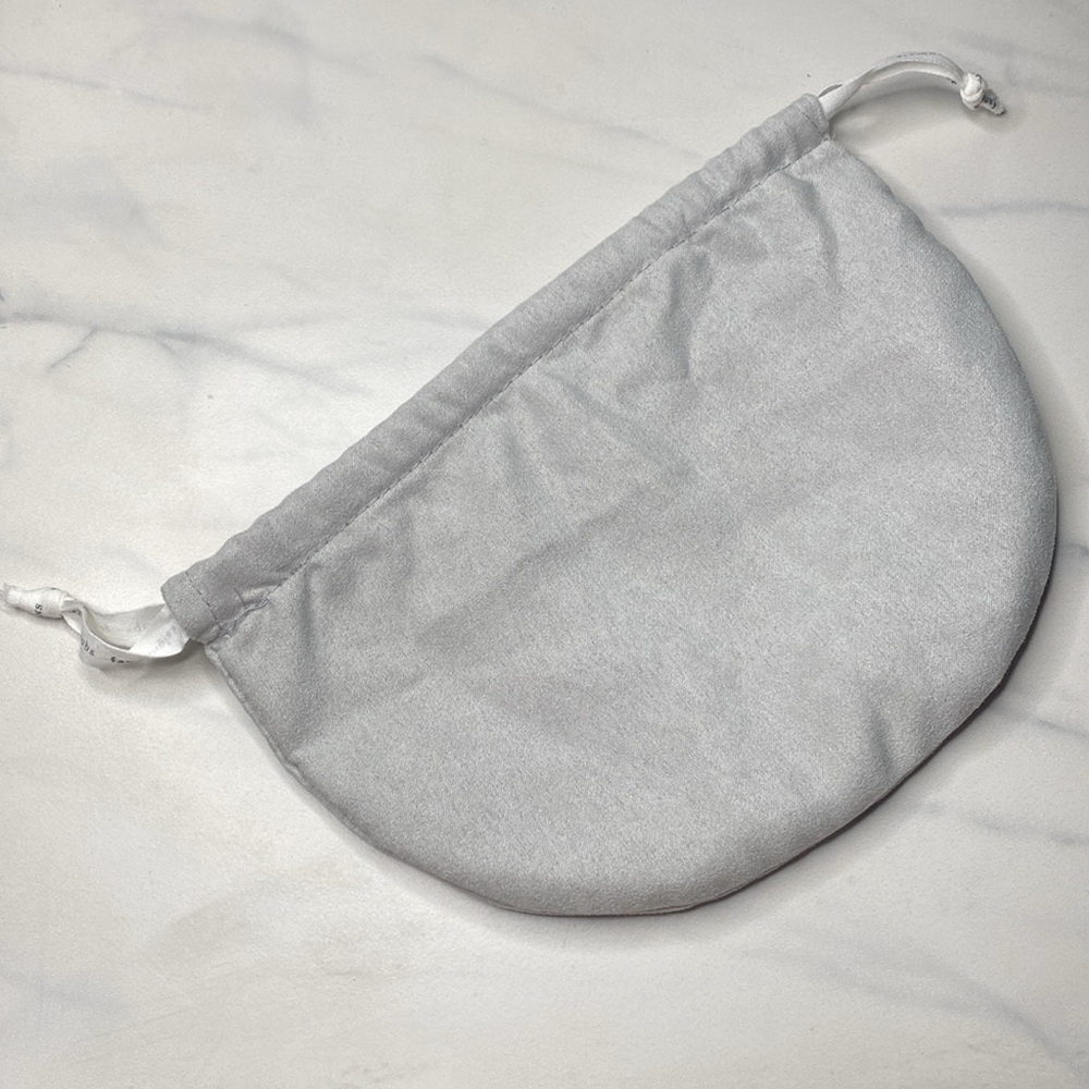 Anthropology grey suede‎ drawstring bag NWOT